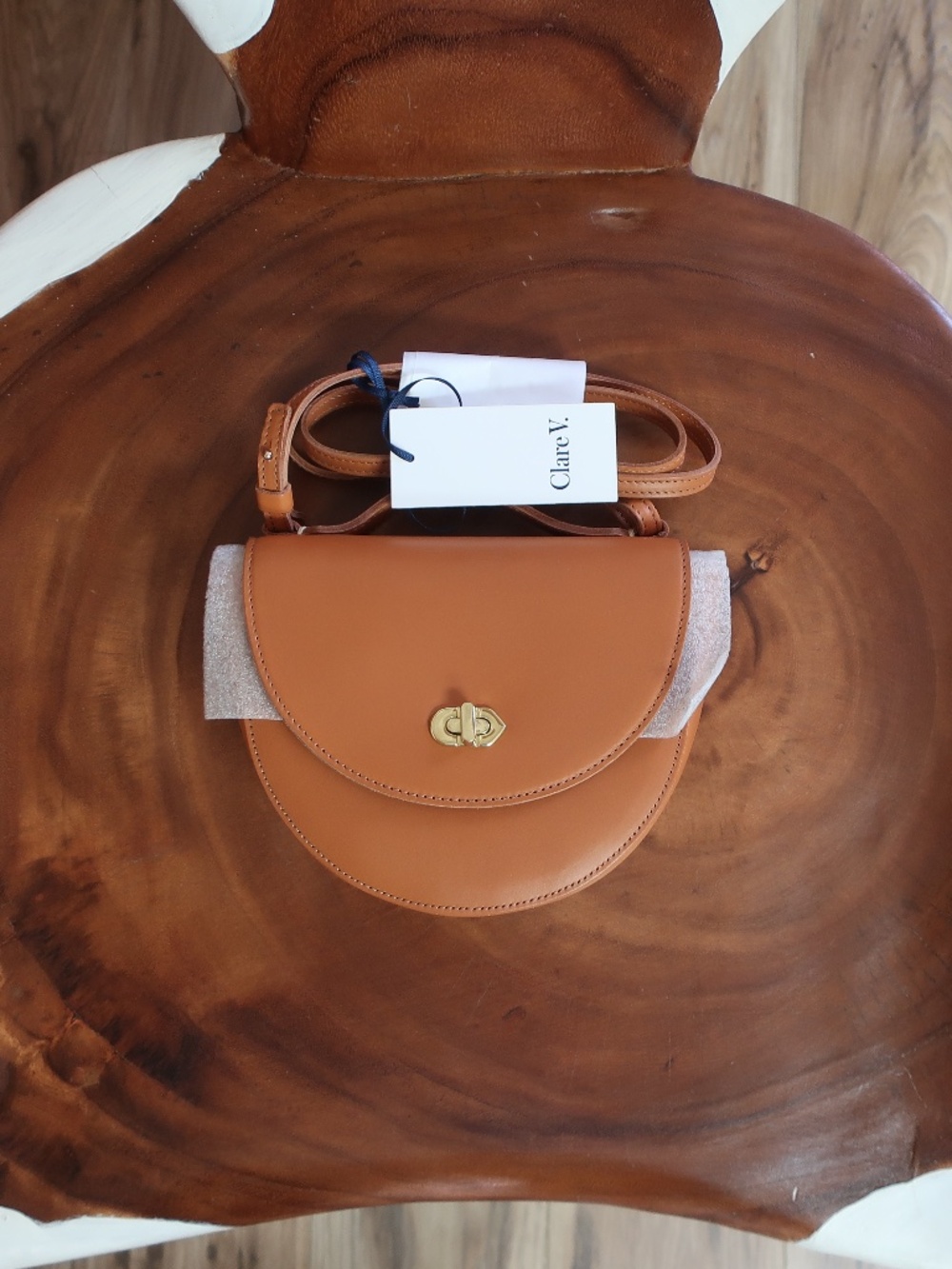 Clare V. Elodie in Cuoio Leather